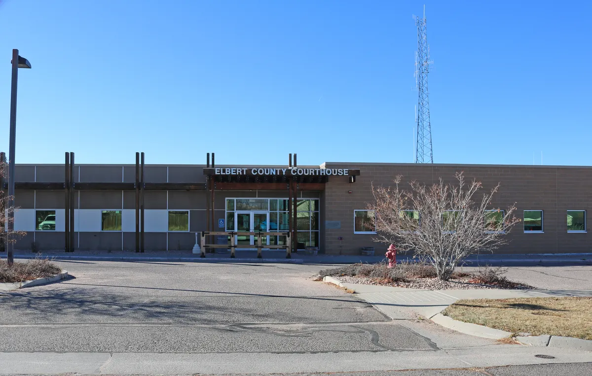 The Elbert County Courthouse in Kiowa, Colorado